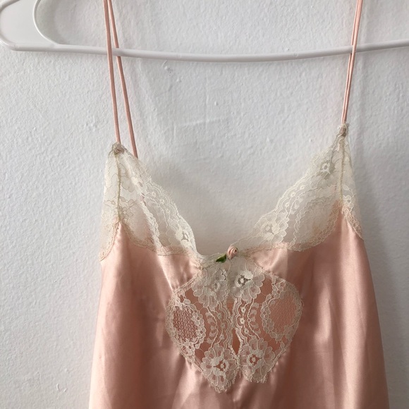 Vintage | Ballet Pink Silk & Lace Slip - Picture 12 of 15